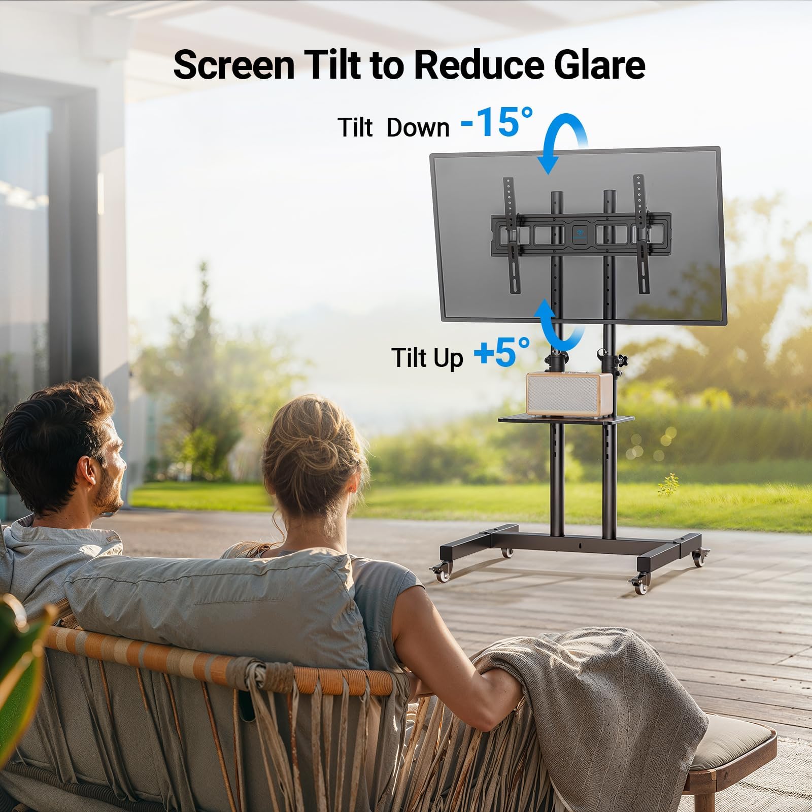 PERLESMITH secure brackets with locks prevent TV slips during movement.