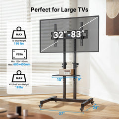 PERLESMITH TV stand tilt feature allows flexible viewing angles.