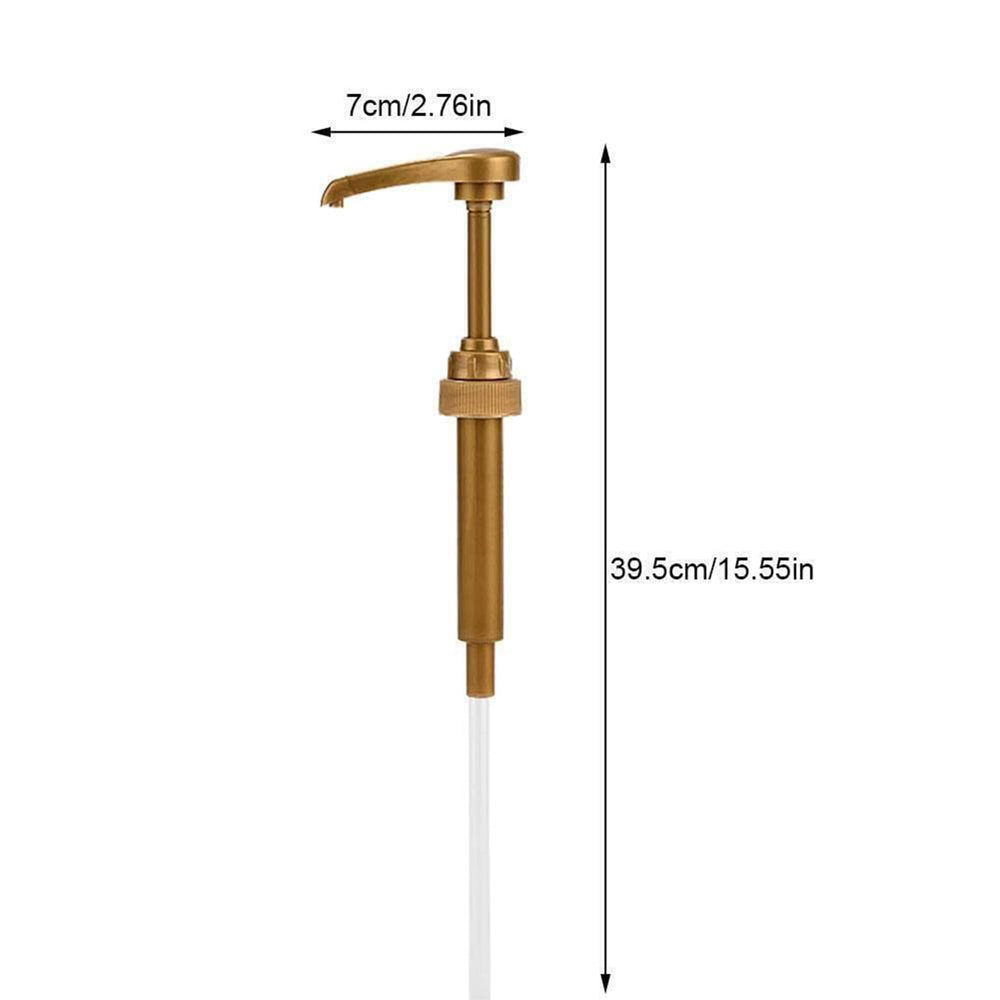 Elegant gold syrup pumps enhancing a bar setup