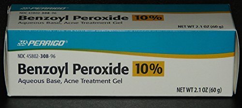 Perrigo benzoyl peroxide gel texture close-up for quick, targeted acne spot treatment