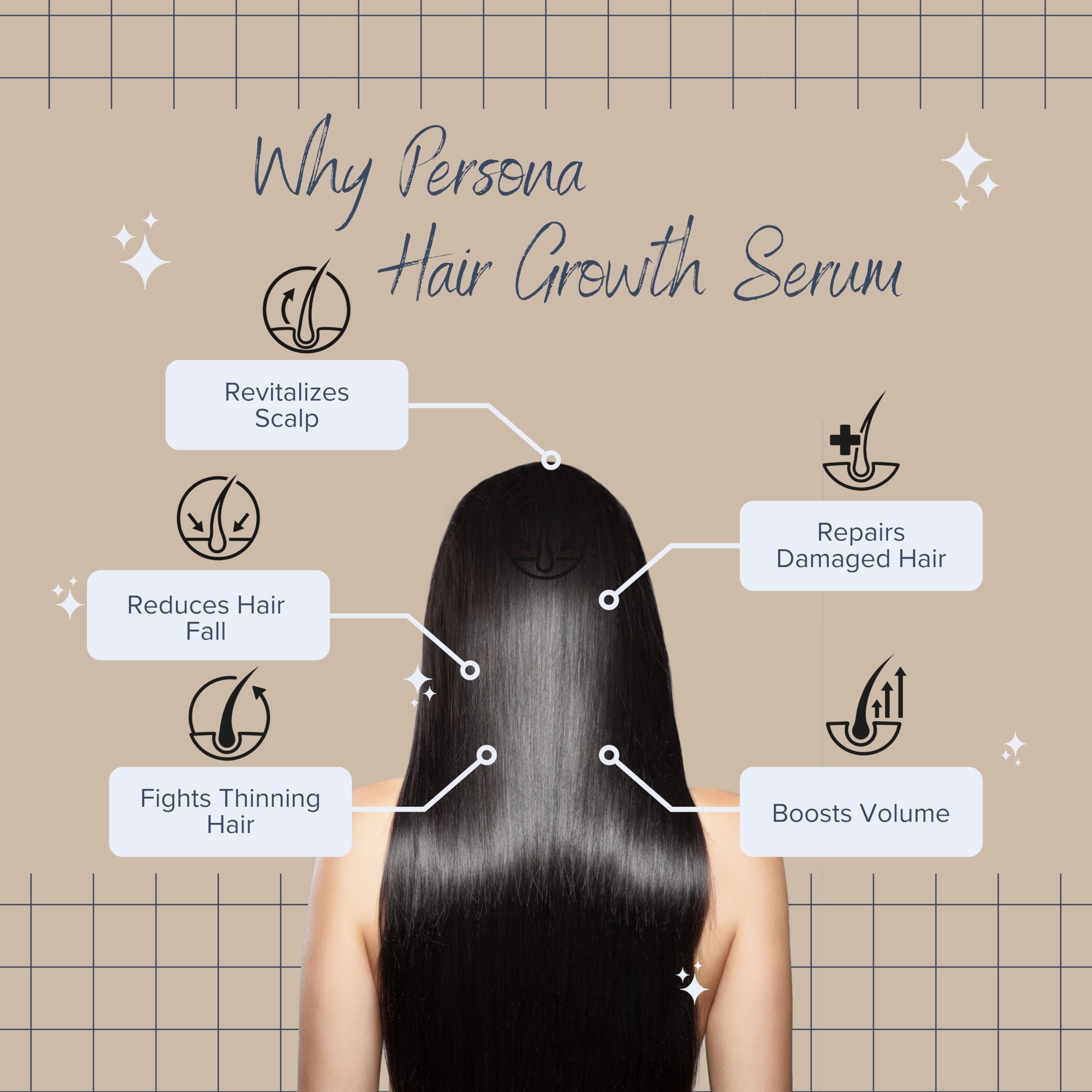 Persona Beauty non-greasy texture leaves roots feeling light.