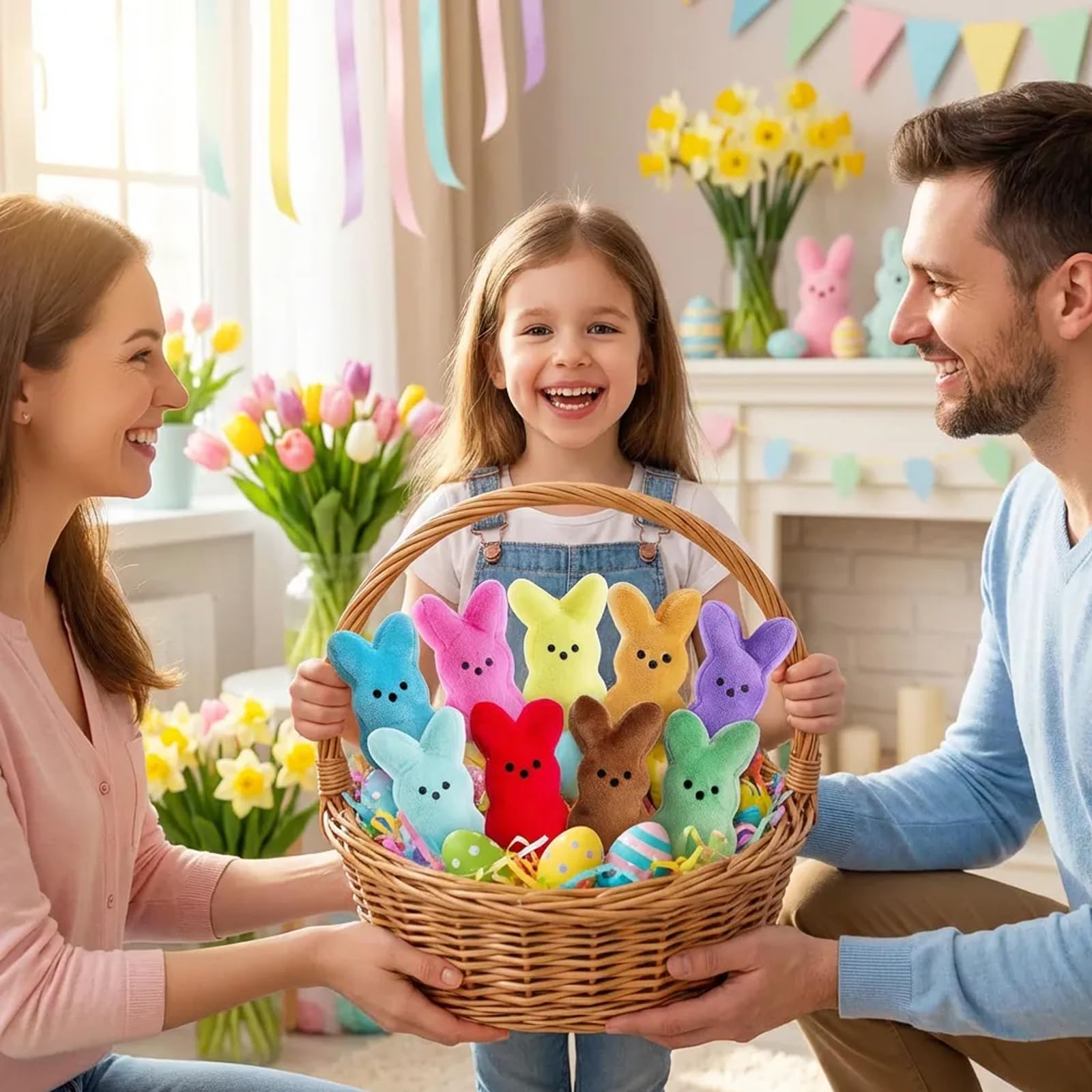 PERUKOYO 12-piece bunny plush set for kids and party favors