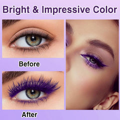 PERVALA colored eyeliner compact demonstrates crisp lines to highlight eye color.