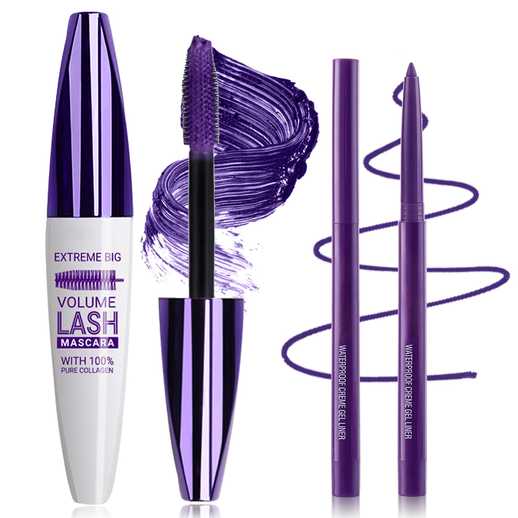 PERVALA purple mascara bottle close-up highlighting rich color and bold volume.