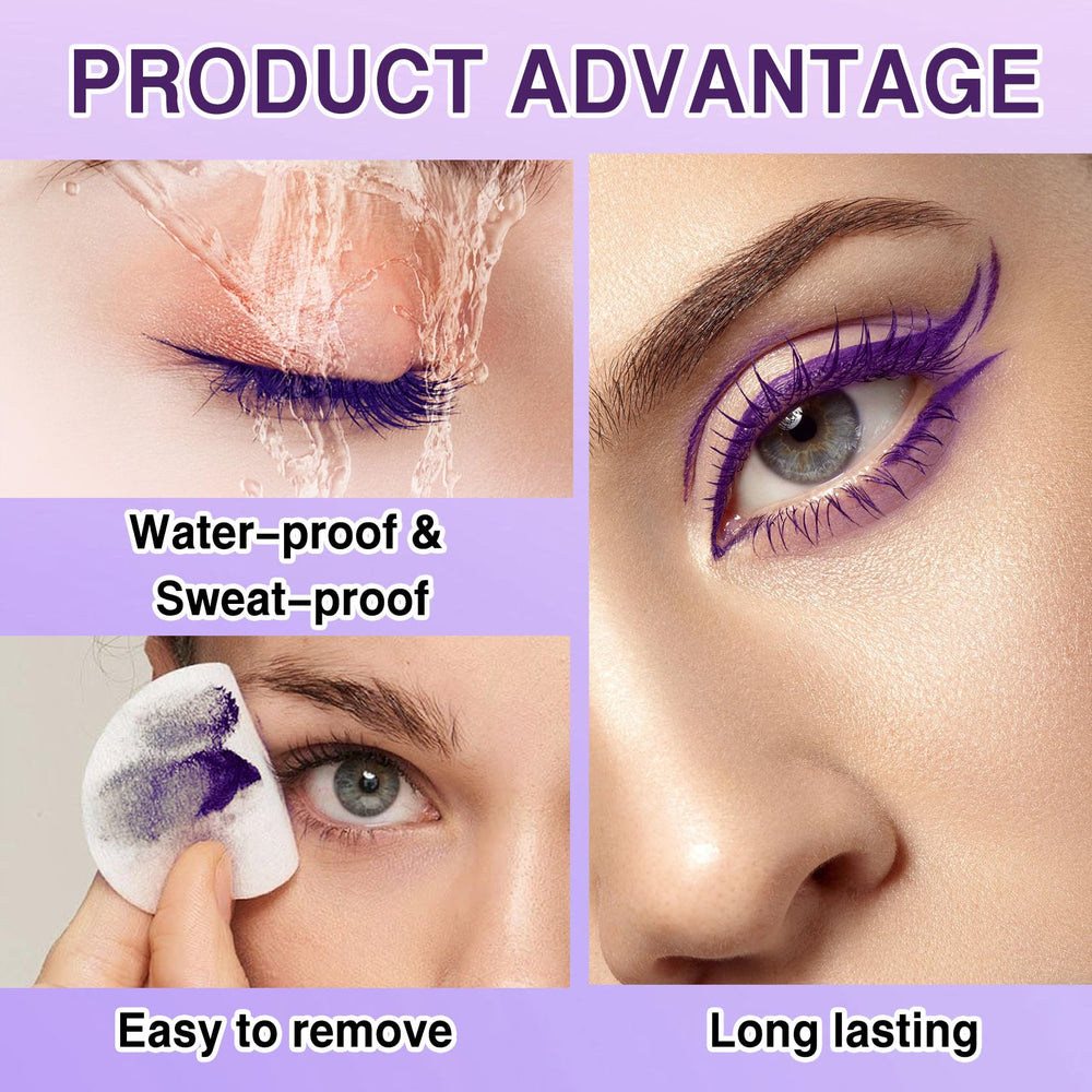 PERVALA waterproof formula close-up conveys smudge-proof performance in heat.