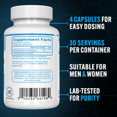 PEScience TruCreatine taking with water for easy daily use and workouts.