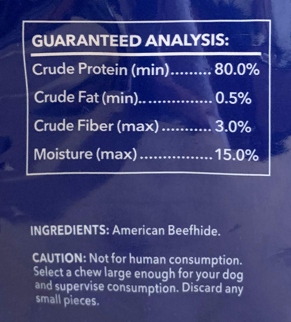 Pet Factory packaging label close-up communicates safety standards and quality control.