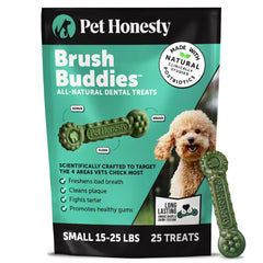 Pet Honesty Brush Buddies packaging shown for easy storage and use.