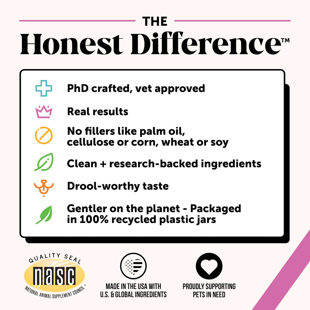 Pet Honesty immune-support vitamins for dogs for daily resilience.