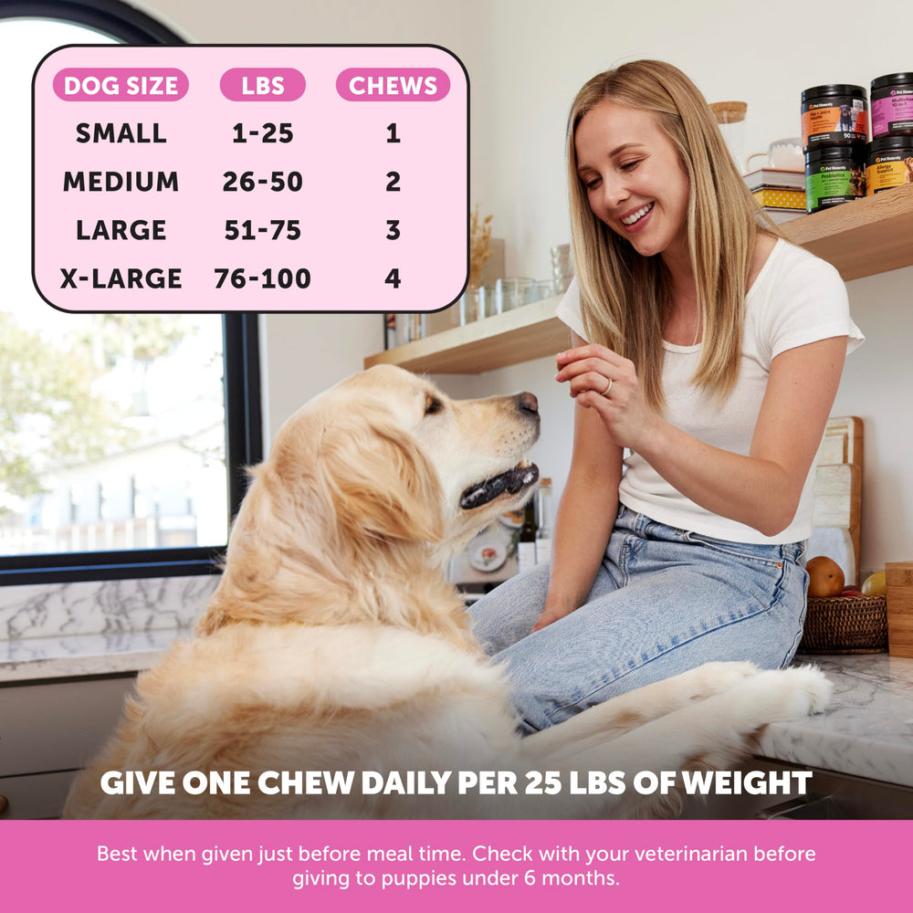 Pet Honesty omega-3 formula promotes brain health and coat shine.