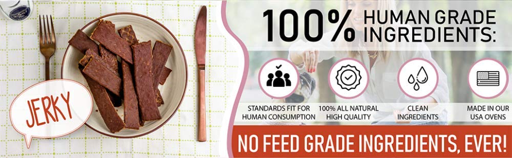PET JERKY FACTORY – fabriqué aux États-Unis avec ingrédients locaux.