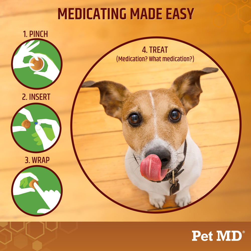Pet MD Wrap A Pill paste pinched blob demonstrates pill pouch formation.