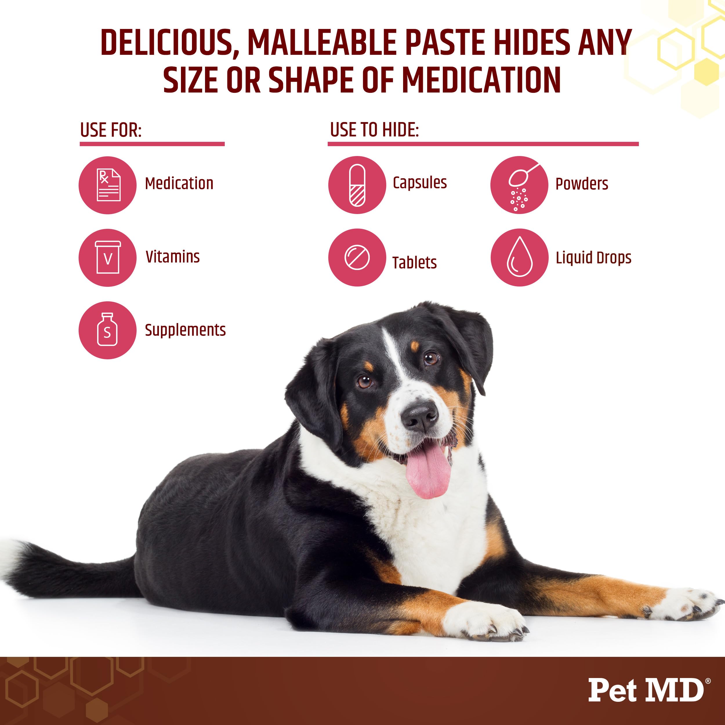 Pet MD Wrap-A-Pill wrap-around pill showing pouch formation for hiding capsules.
