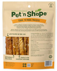 Pet 'n Shape Hide Twists beefhide core for a satisfying chew