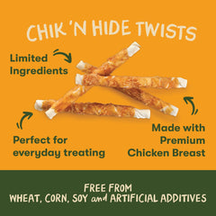 Pet 'n Shape Hide Twists wheat, corn, soy-free for sensitive pups
