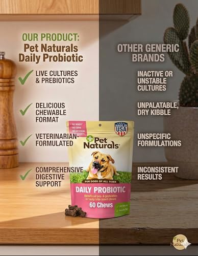 Pet Naturals digestive-support chews help maintain comfortable digestion during stress