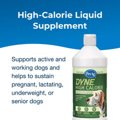 PetAg Dyne - Étiquette ingrédients détaillant les nutriments essentiels.