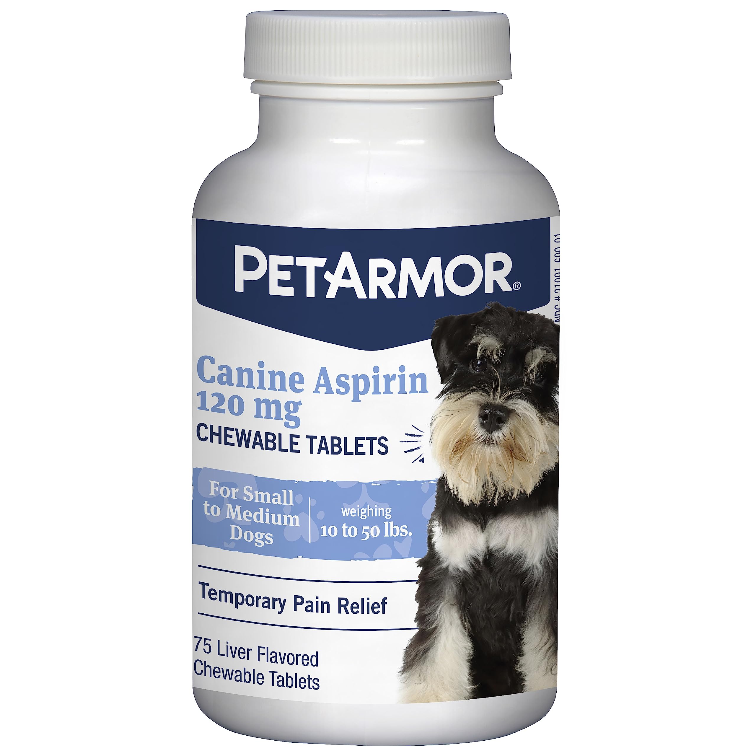 PetArmor Aspirin small dog tablet provides temporary relief from minor aches.