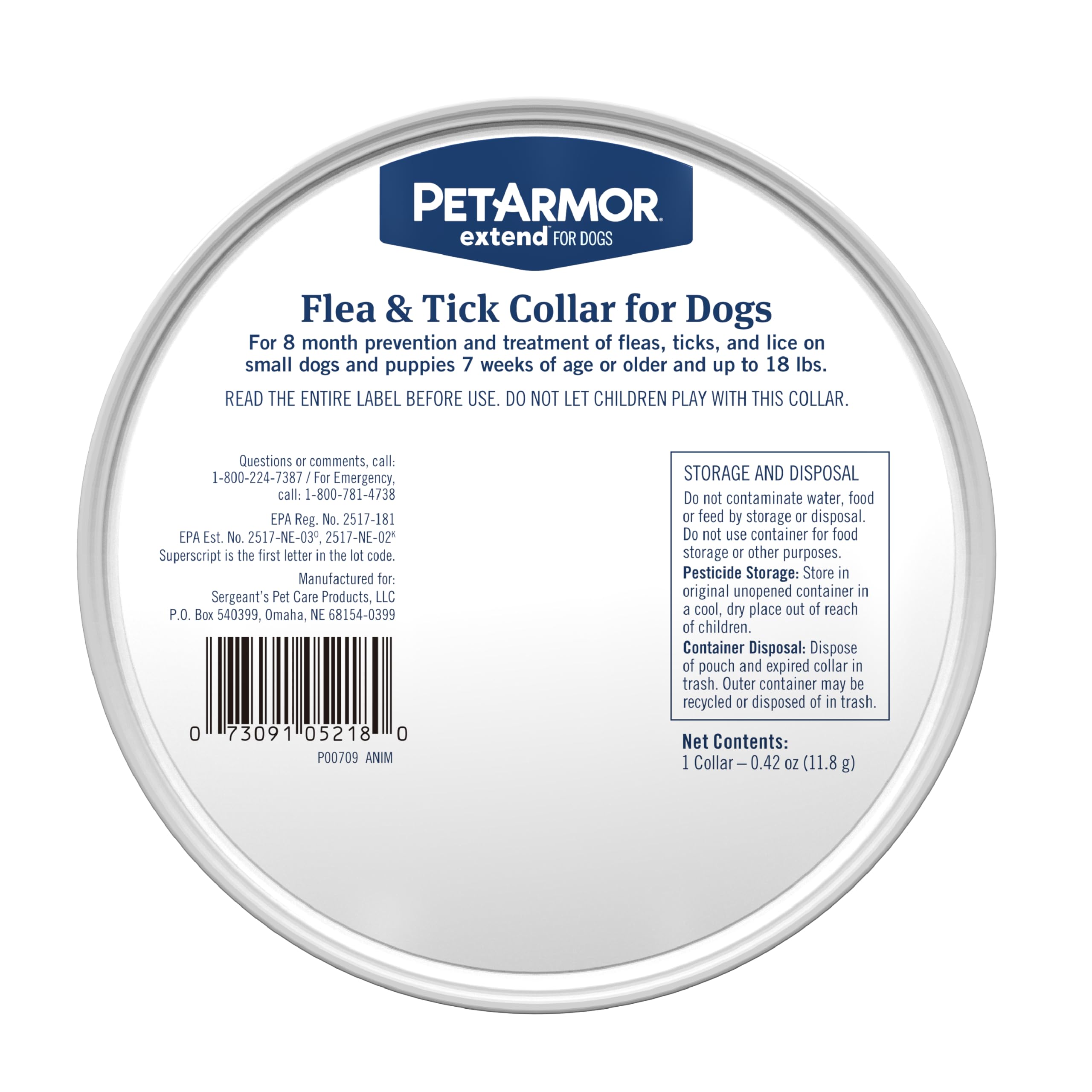 PetArmor Extend collar starts within 24 hours for early protection
