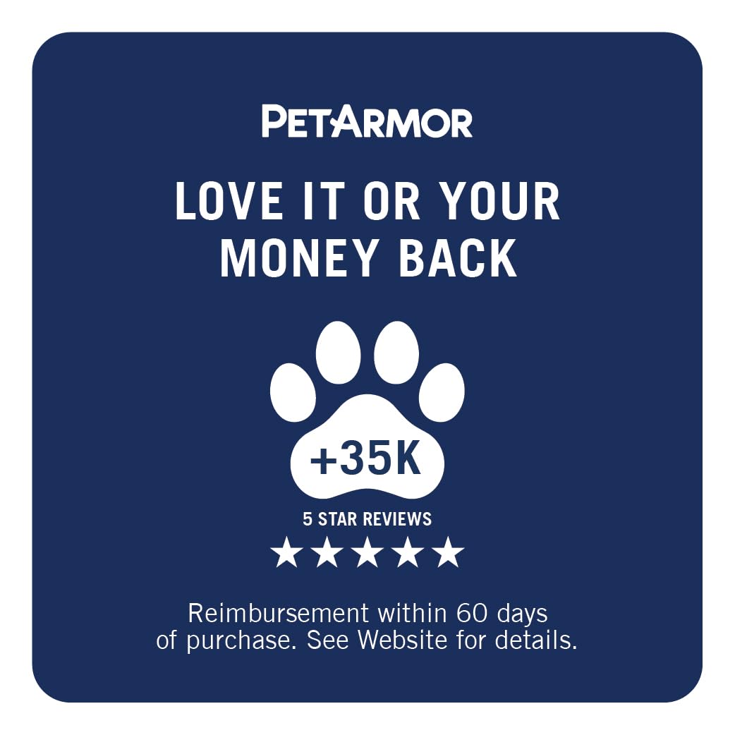 PetArmor Plus large-dog treatment label highlights waterproof, vet-quality formula.