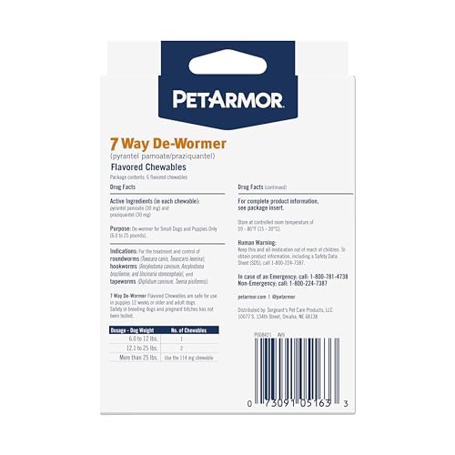 PetArmor puppy chewables; tasty flavor aids easy dosing.