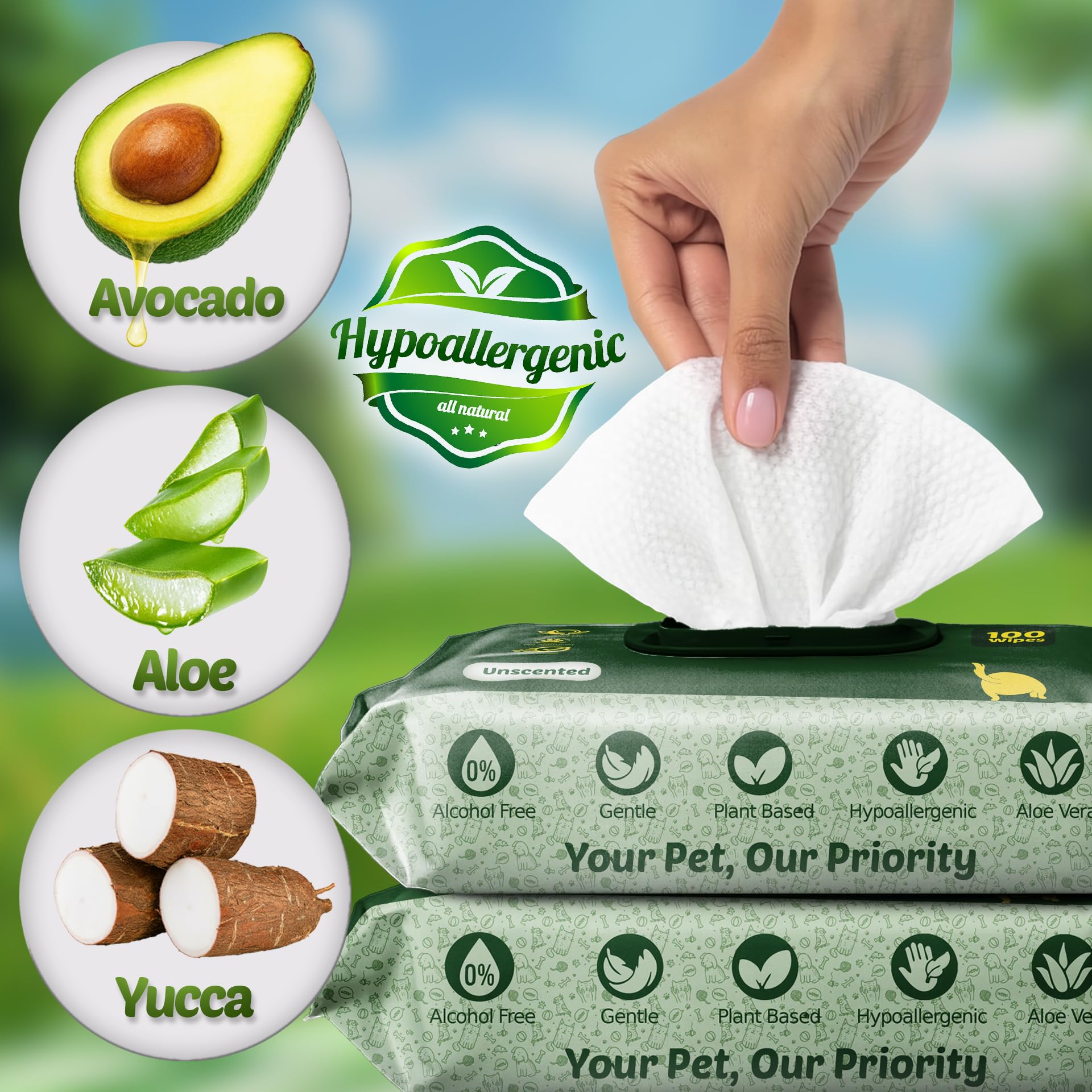 Petazy dog wipes butt - efficient odor control during daily grooming
