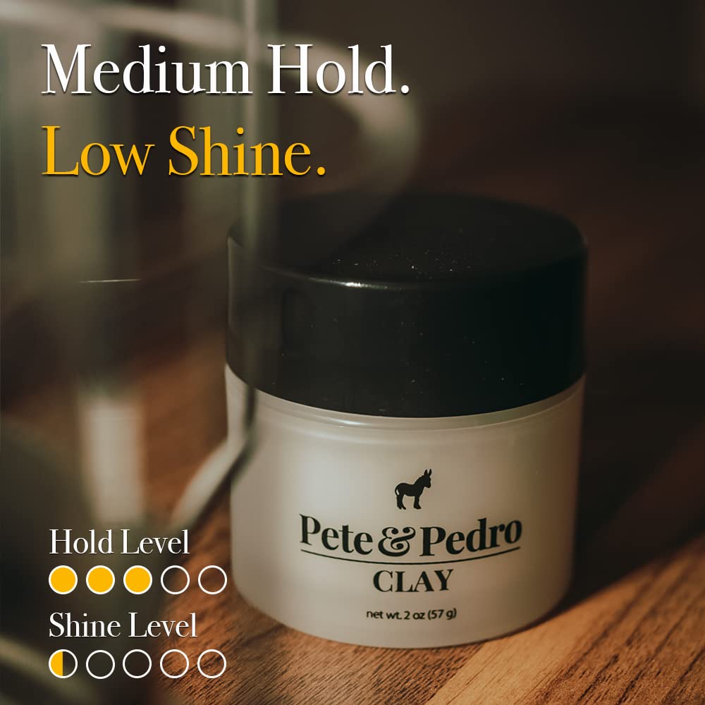 Close-up of Pete & Pedro Clay highlighting low shine finish.