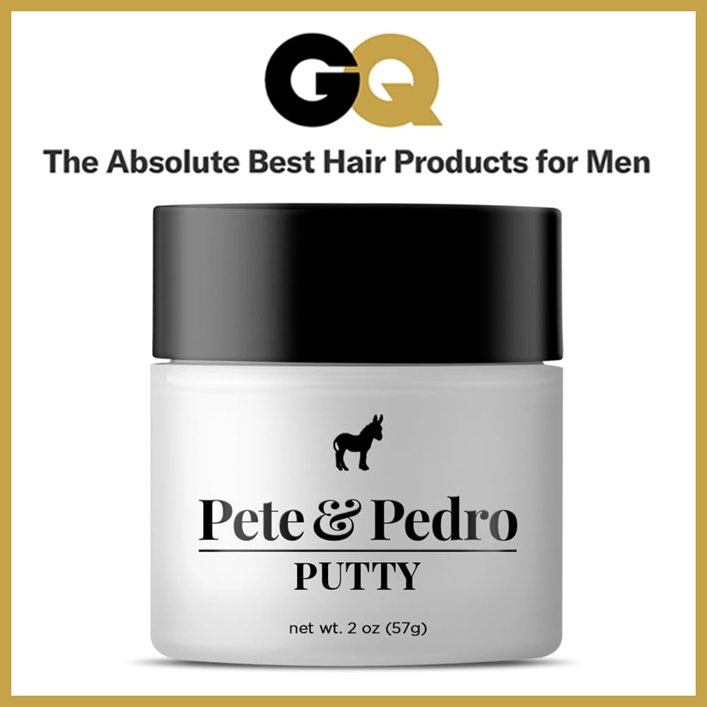 Pete & Pedro Hair Putty beeswax and lanolin provide firm yet pliable hold