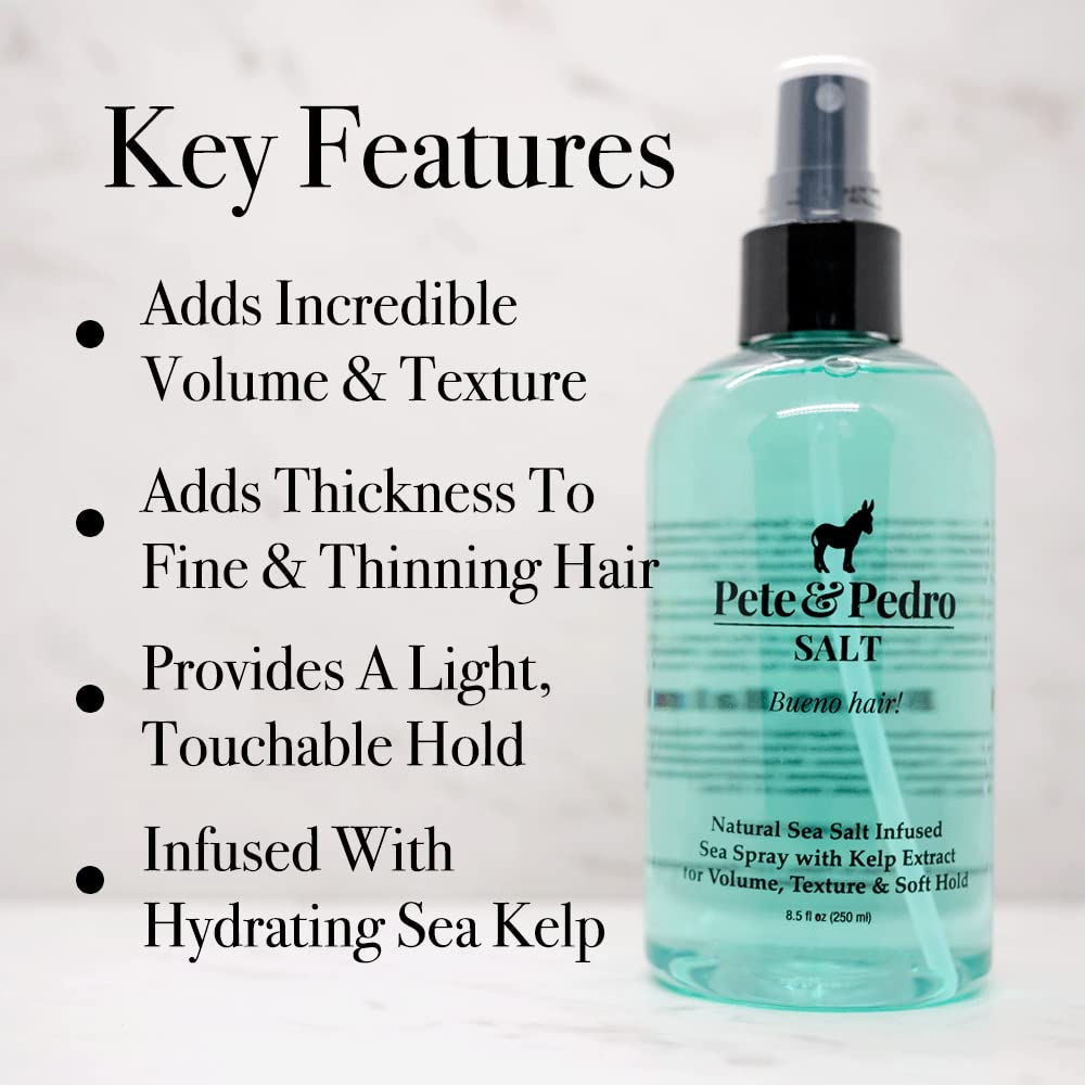 Pete & Pedro Salt light-hold low-shine delivers flexible, touchable styling.