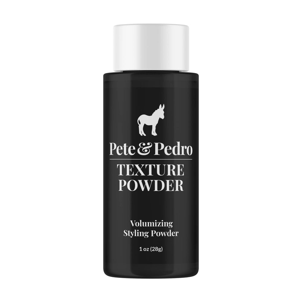 Pete & Pedro Texture Powder applied at roots for instant volume and lift