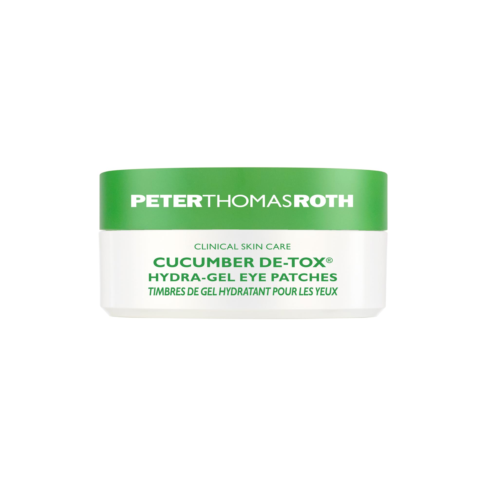 Peter Thomas Roth cucumber detox eye patch close-up for refreshed under-eye skin
