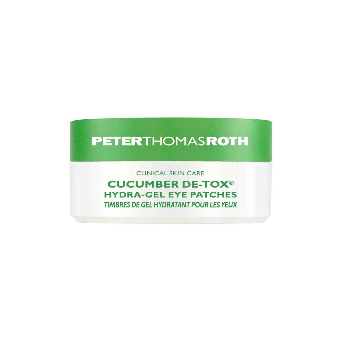 Peter Thomas Roth cucumber detox eye patch close-up for refreshed under-eye skin