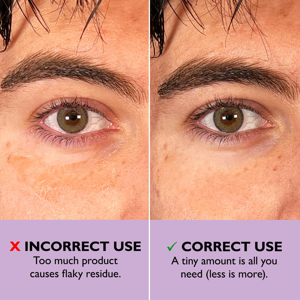 Peter Thomas Roth trial eye tightener on skin for a refreshed eye area