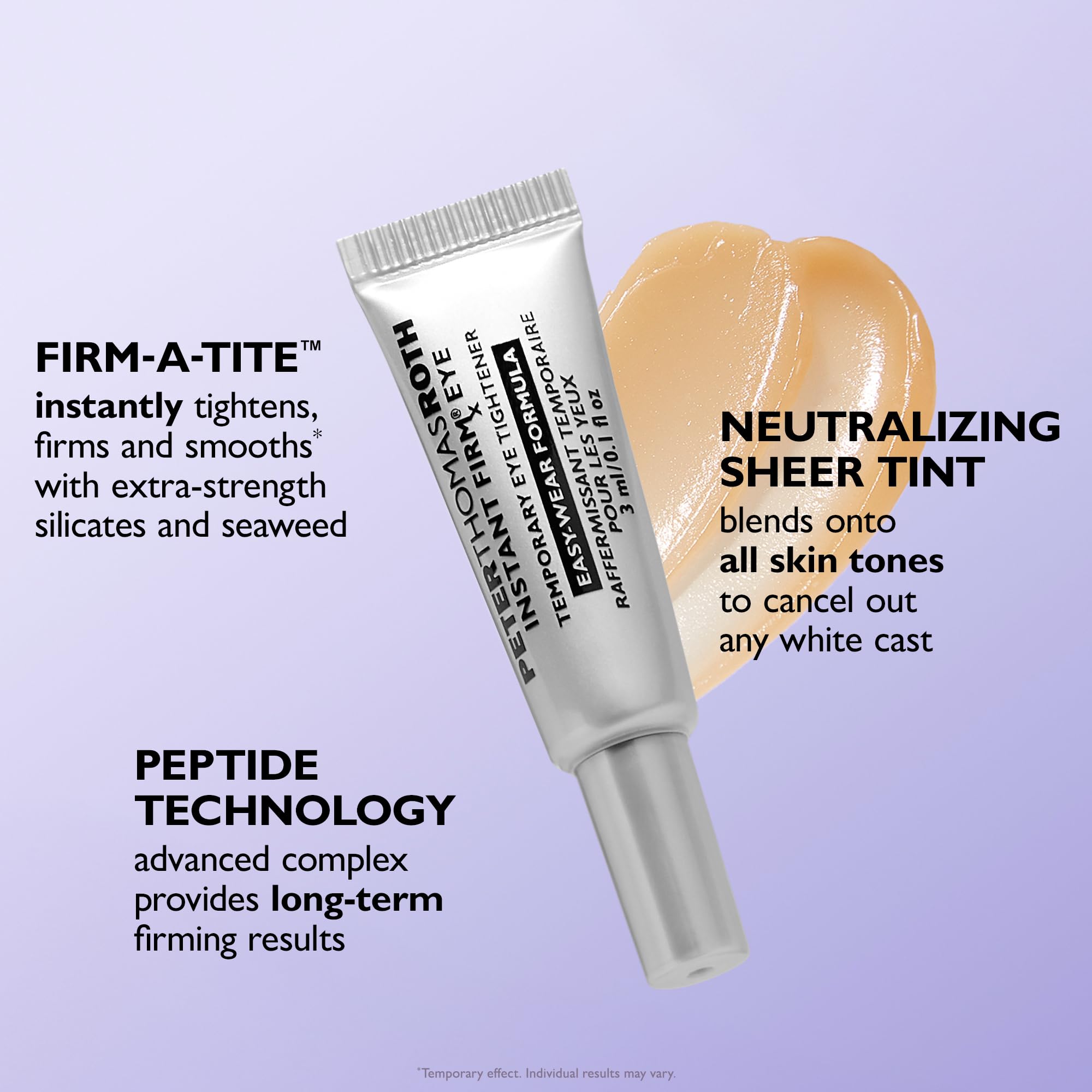 Peter Thomas Roth trial eye tightener open tube with cream ready to apply