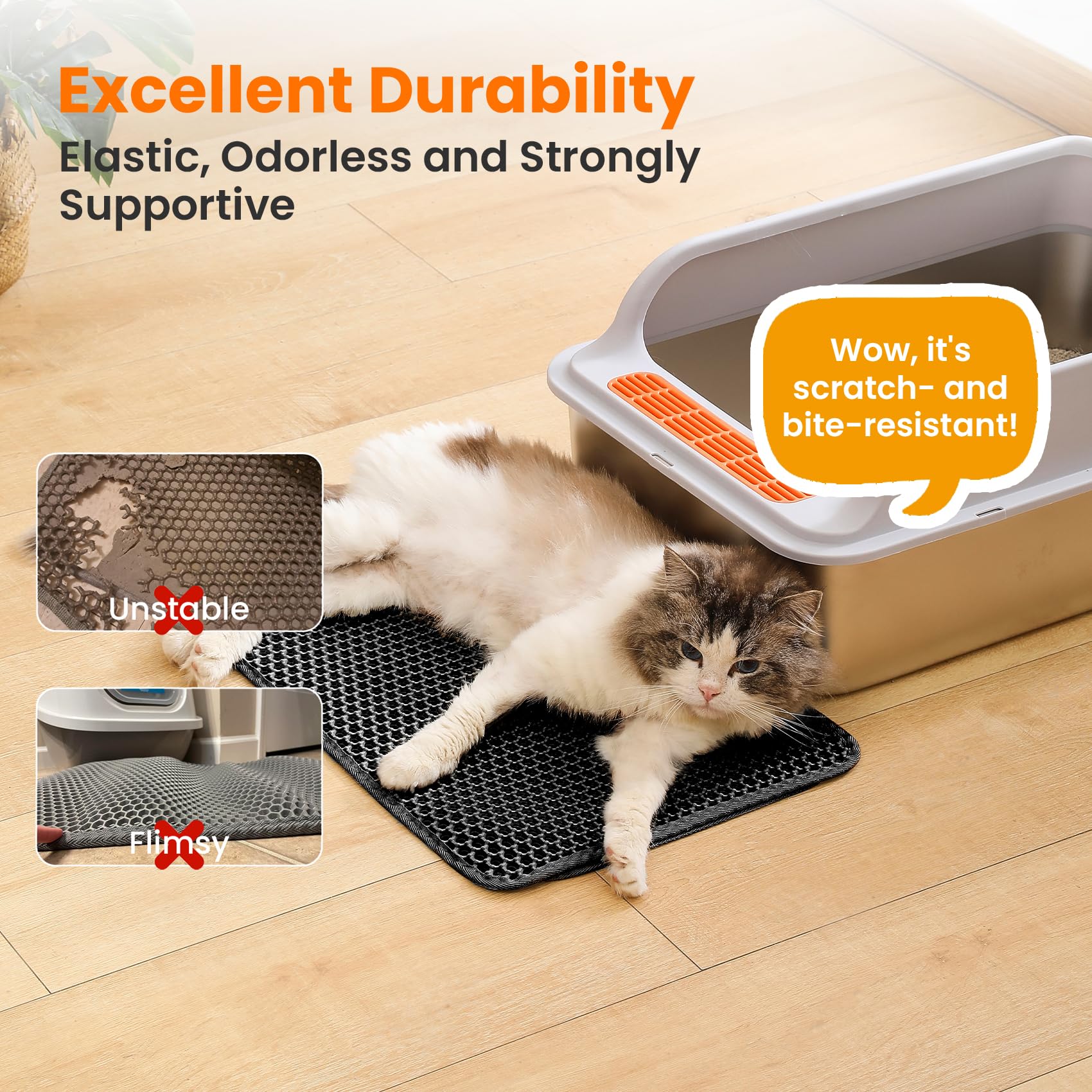 Petinstinct eva-material-closeup highlights durability and safety.