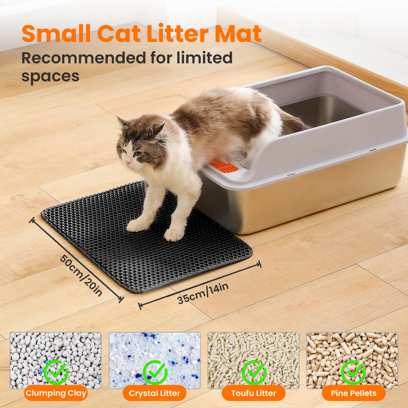 Petinstinct honeycomb top layer closeup shows litter capture in action.