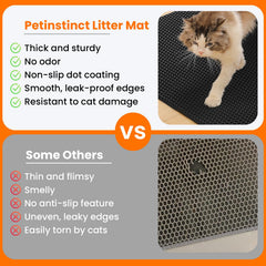 Petinstinct litter-catching-action, reduces tracking around home.