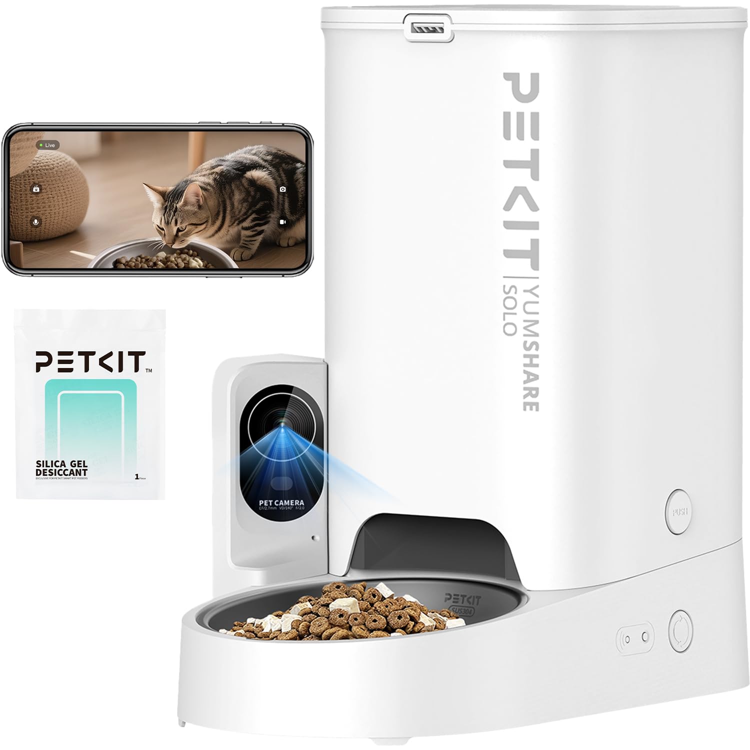 PETKIT automatic feeder front view for easy home feeding control