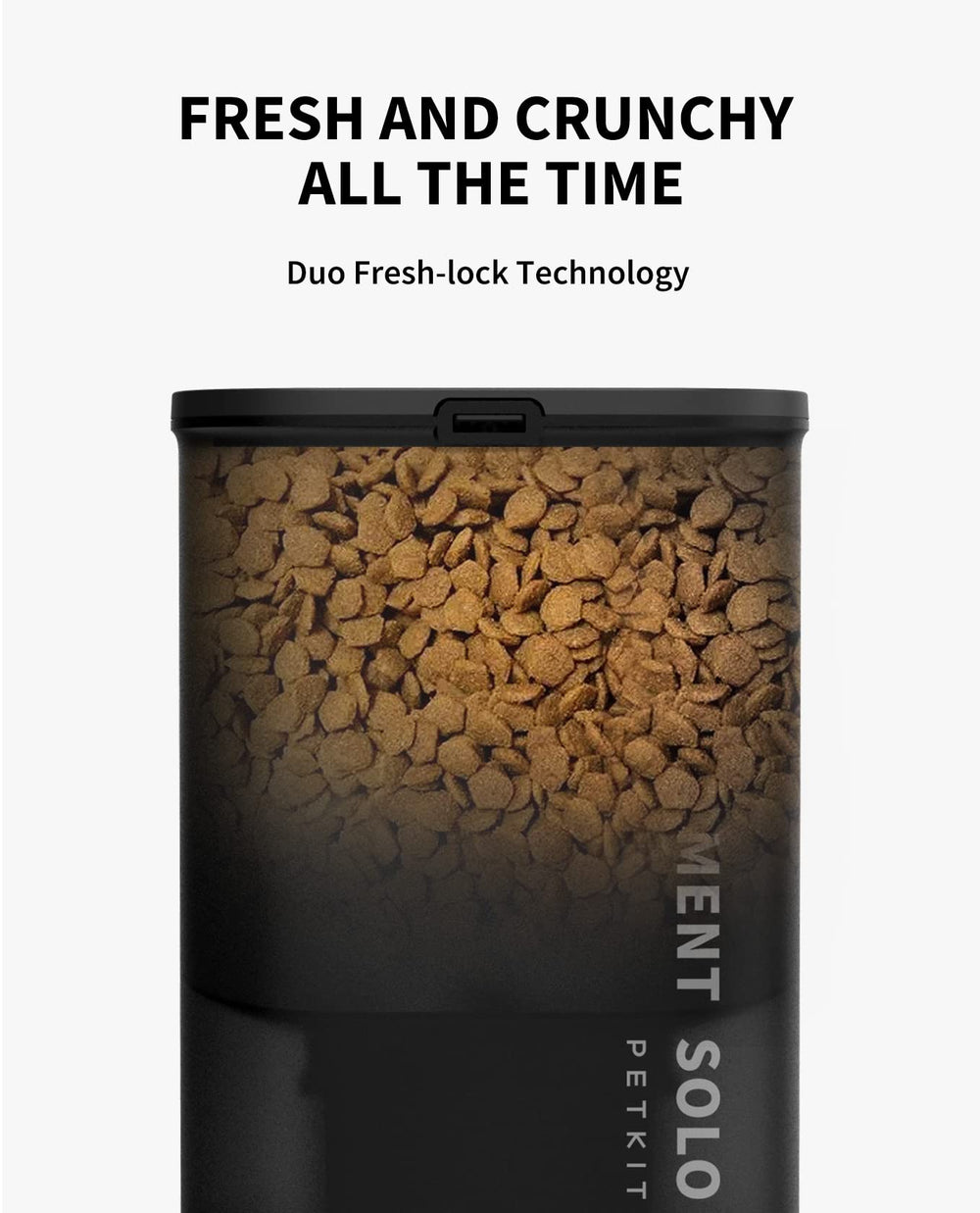 PETKIT automatic feeder locked lid—prevents sneaky pets from overeating.