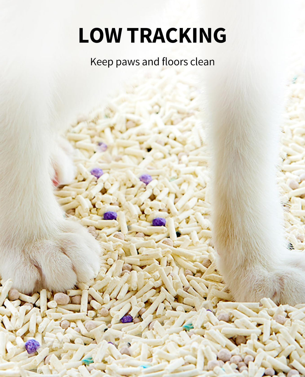 Dust-free, low-tracking PETKIT Clump+ formula for cleaner floors.