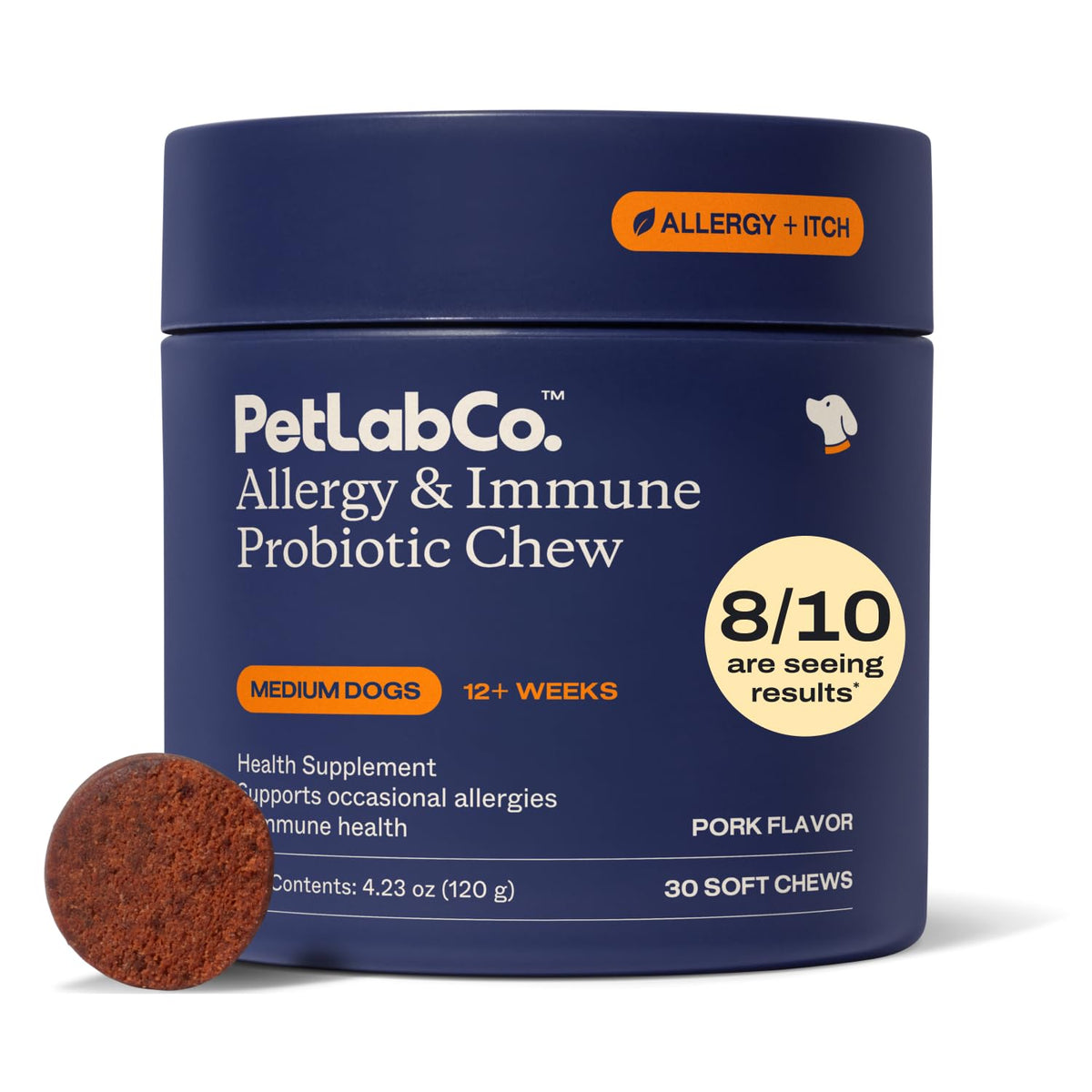 PetLab Co Allergy & Immune Daily Probiotics for Dogs — probiotic chews supporting gut balance