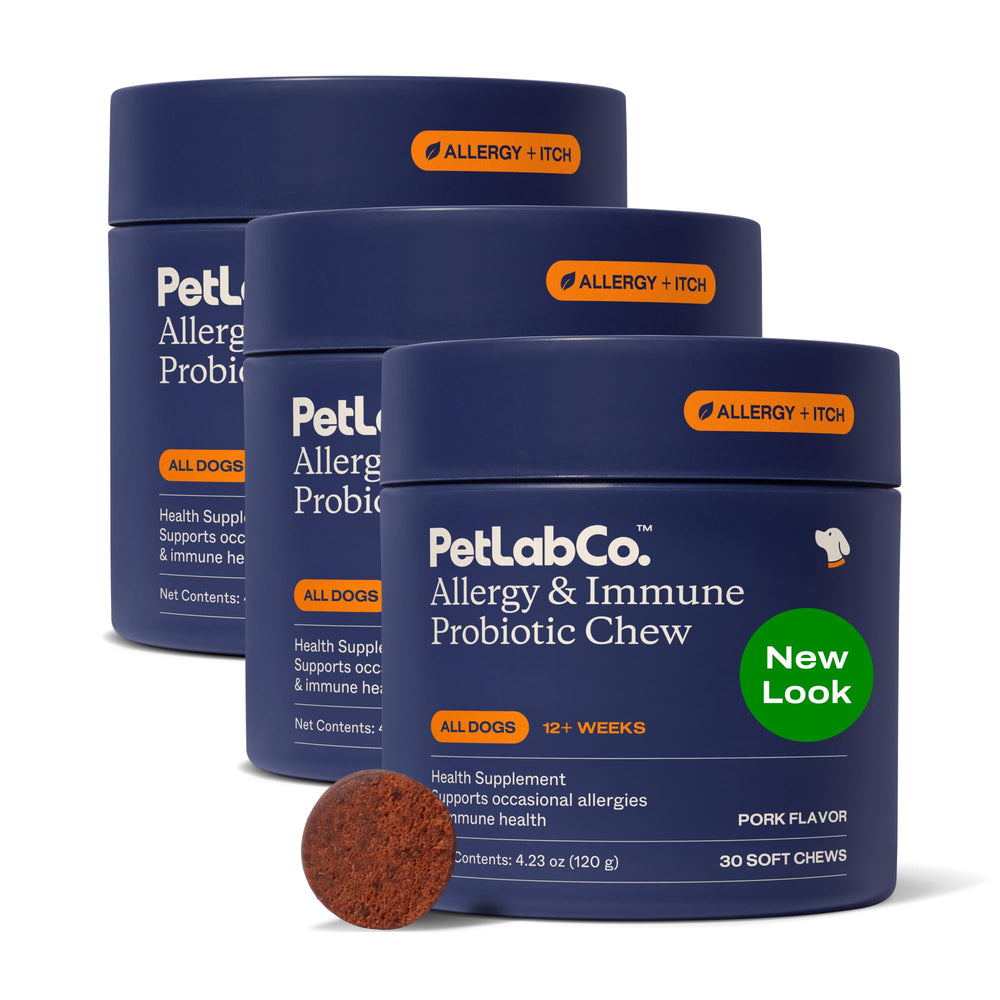 PetLab Co. Allergy & Immune Probiotics for Dogs — Pork Flavor Soft Chews (3-Pack, 30 Chews Each) - Perla Store | The Ultimate A to Z Marketplace for Every Need in Canada