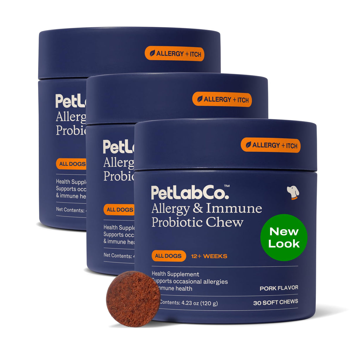 PetLab Co. Allergy & Immune Probiotics for Dogs — Pork Flavor Soft Chews (3-Pack, 30 Chews Each) - Perla Store | The Ultimate A to Z Marketplace for Every Need in Canada