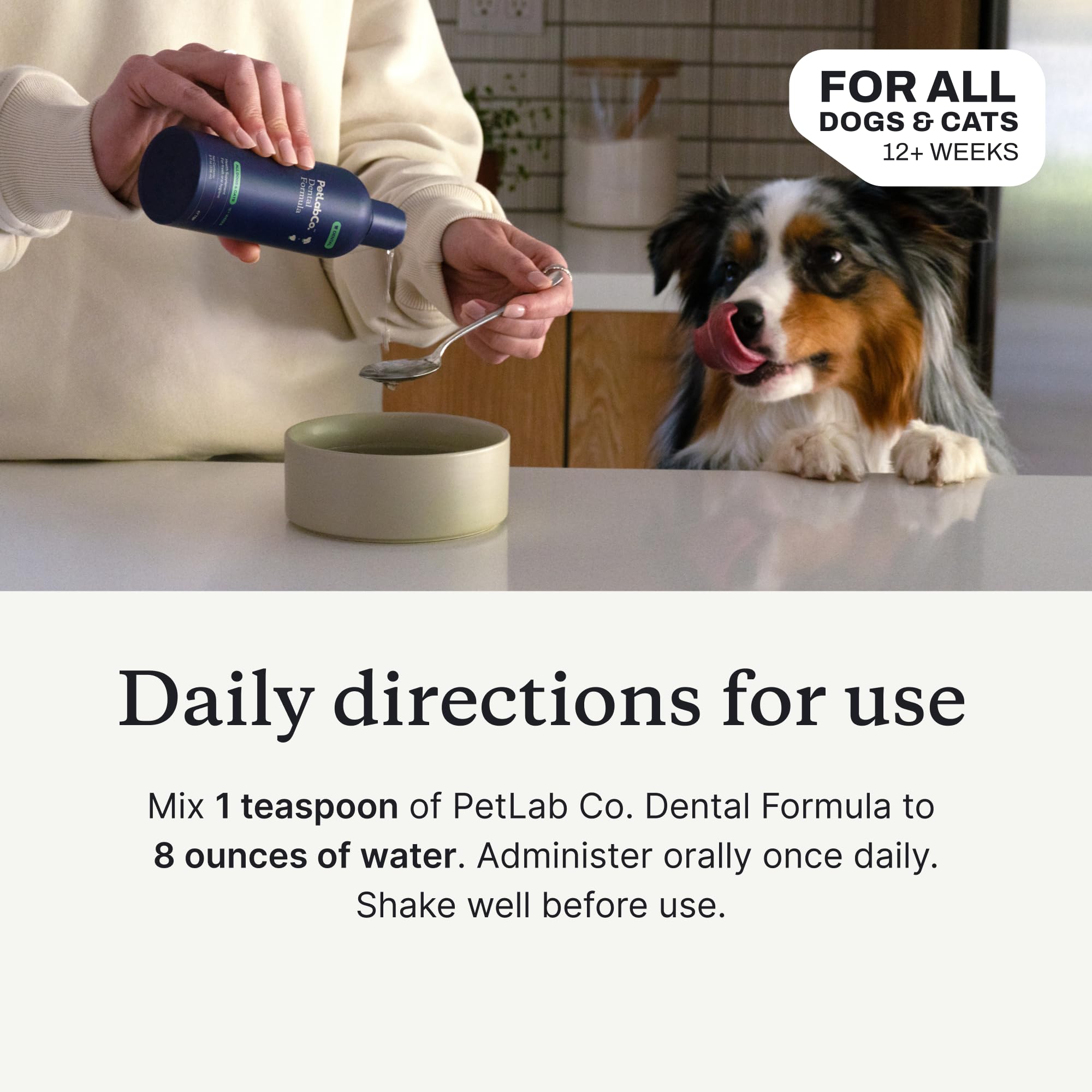PetLab Co. illustration of fresh breath after daily use.