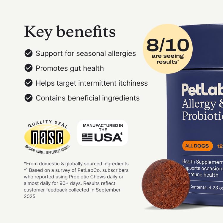 PetLab Co. probiotic ingredients like borage and krill oil support immune and skin health.