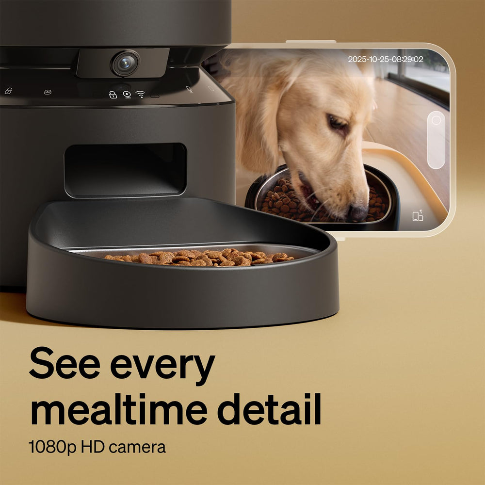PETLIBRO 1080p HD video with night vision for clear in-dark viewing