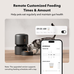 PETLIBRO app control interface enables remote scheduling and portion adjustments.