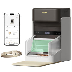 PETLIBRO RFID cat feeder front view for multi-cat homes, organized meals.