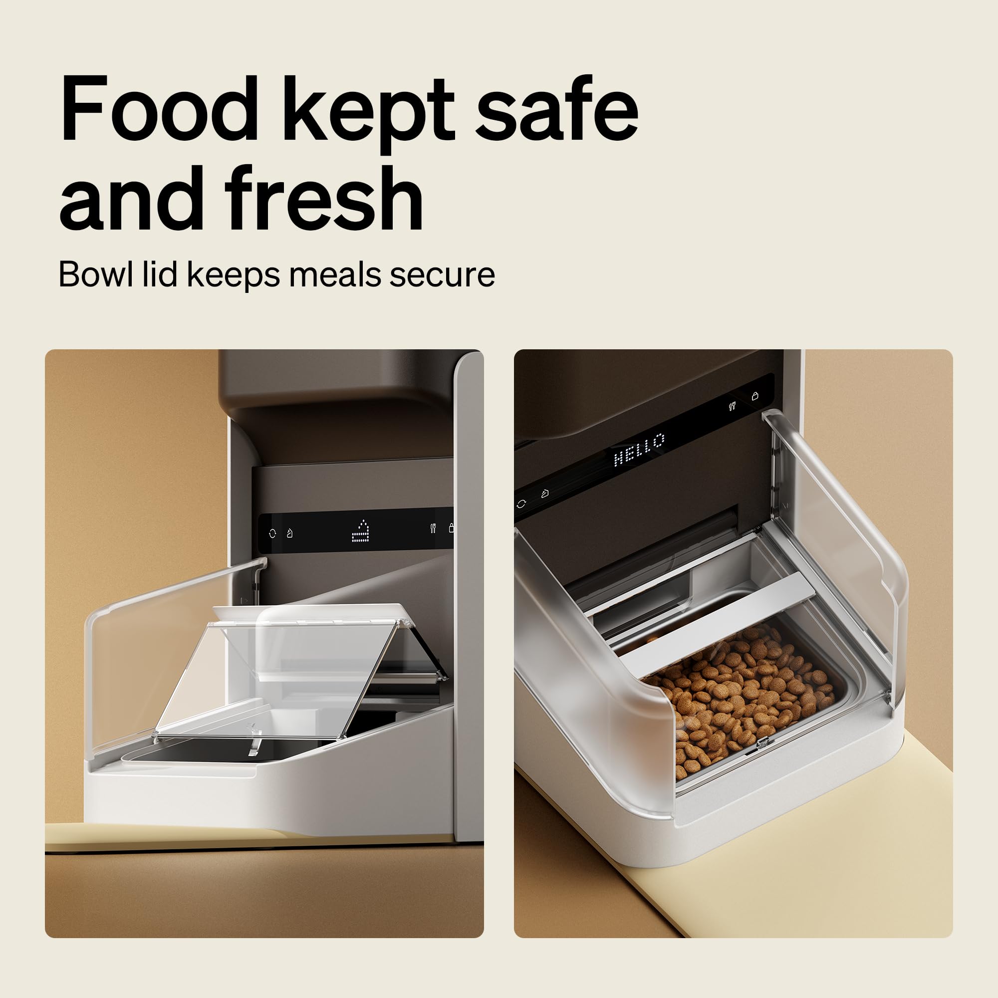 PETLIBRO stainless steel bowl is removable for easy cleaning.
