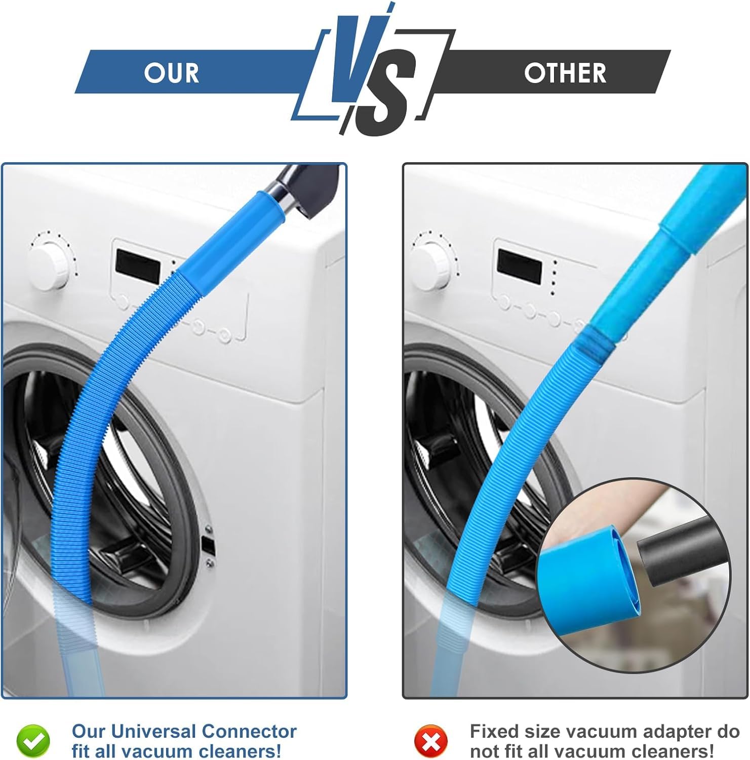 PetOde flexible vacuum hose reaches deep into dryer vents for thorough cleaning